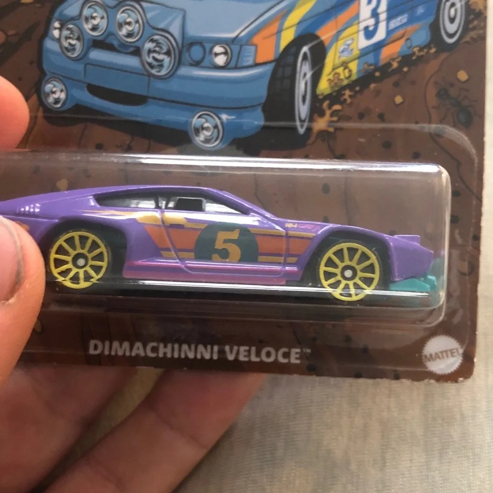 Mattel Hot Wheels Dimachinni Veloce Toy Car - Purple and Yellow